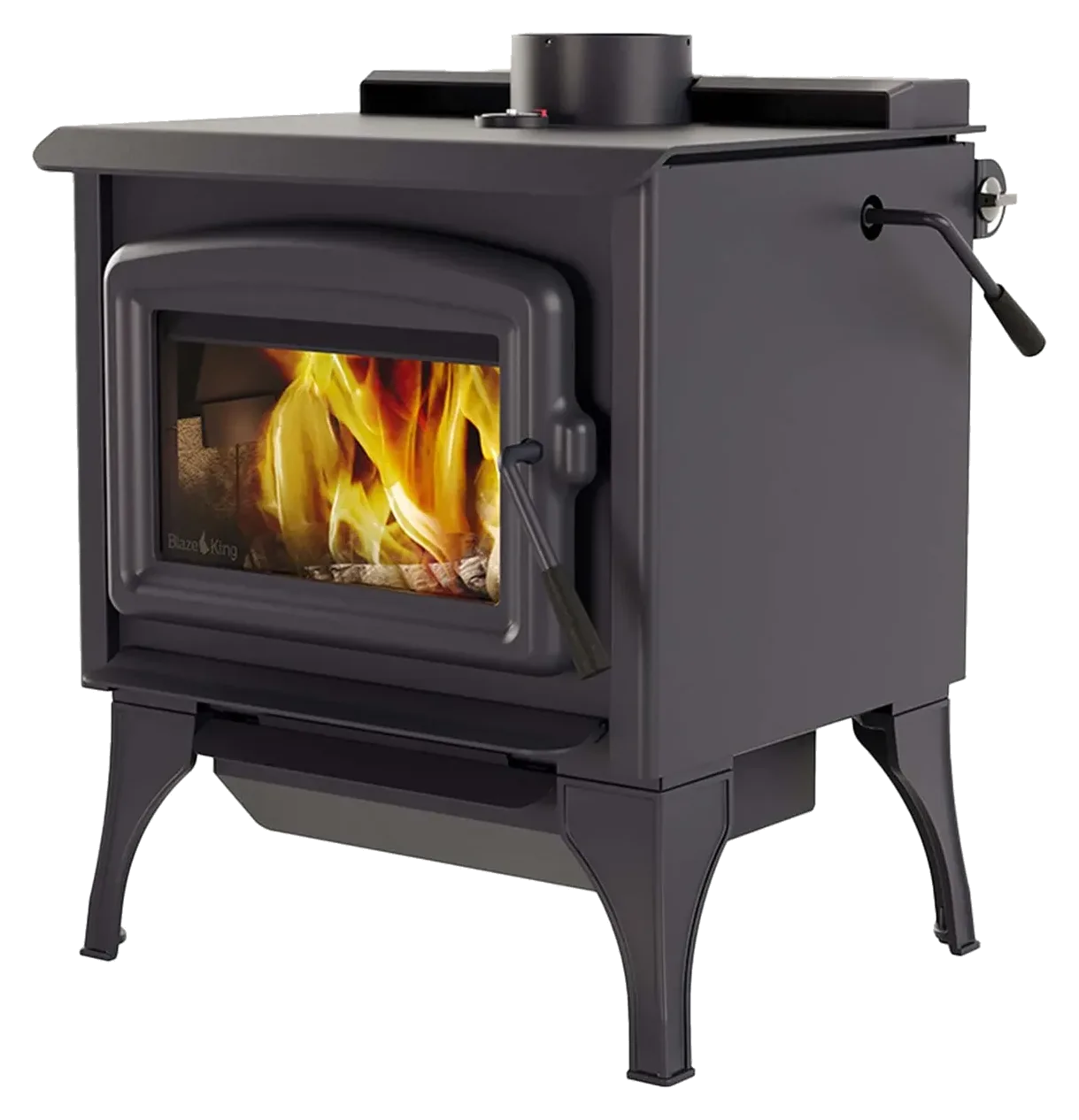 Blaze King Sirocco 20.2 wood stove with cast iron legs