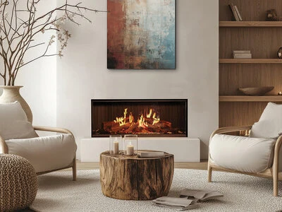 DaVinci electric fireplace in a Post Falls home