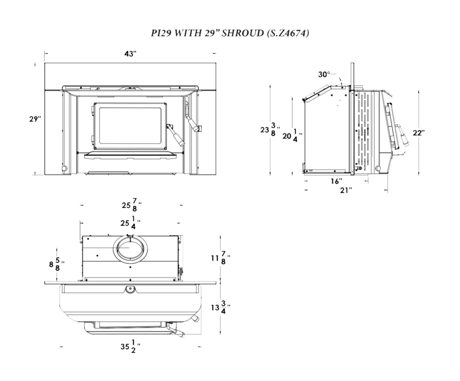 Blaze King Princess 29 wood fireplace insert