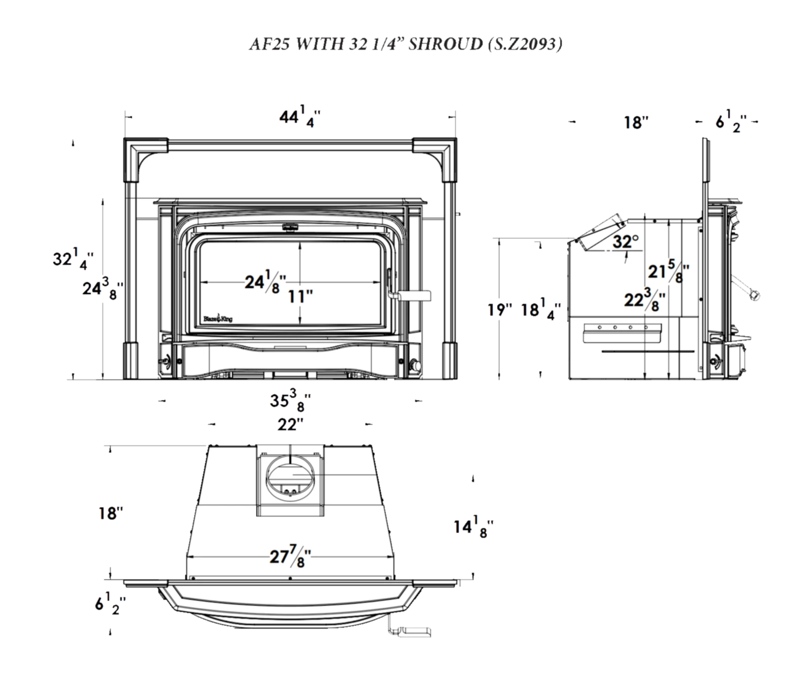 Blaze King Ashford 25 medium-sized wood insert