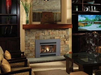 Lopi Radiant Plus large gas insert in a Post Falls home