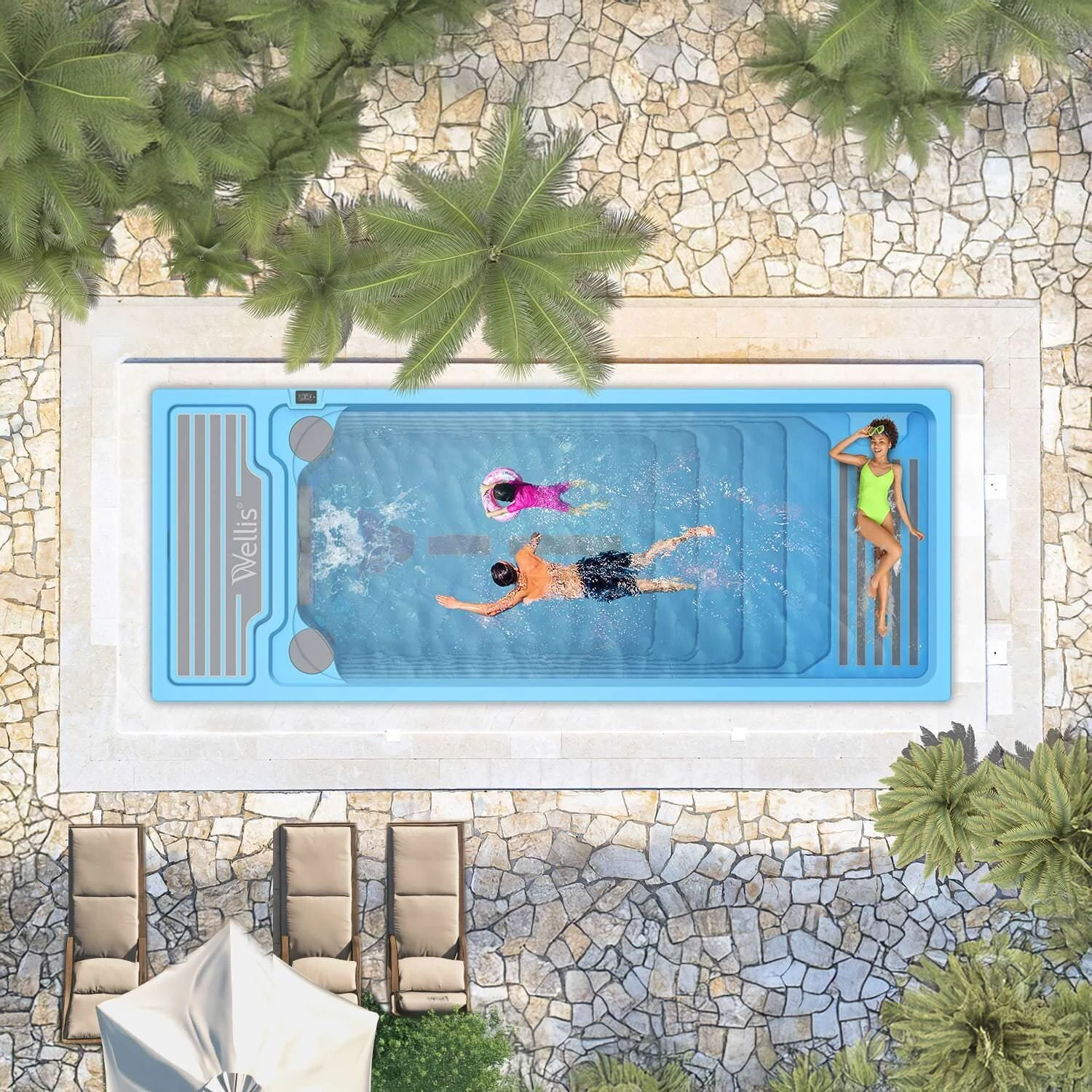 Wellis Beach Club Deluxe swim spa near North Idaho and Sandpoint