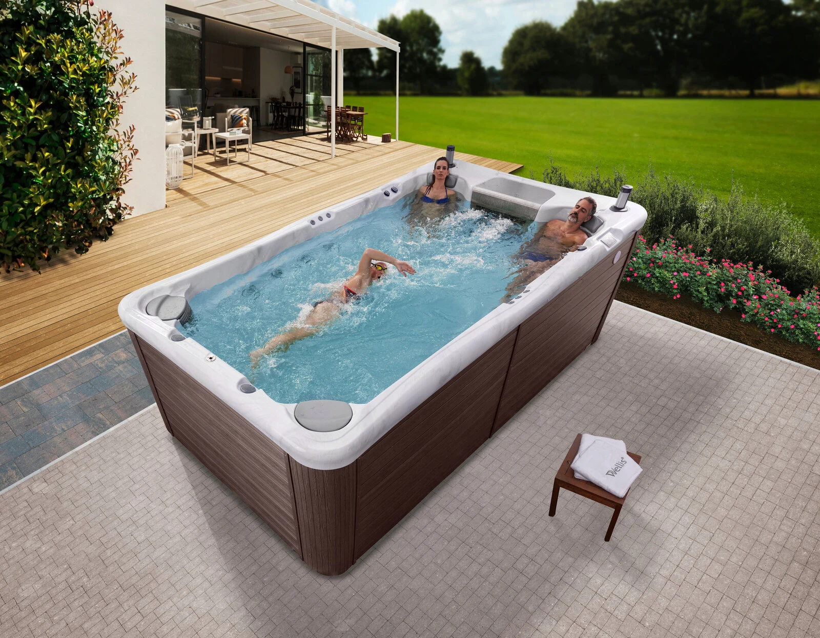 Wellis Danube W-Flow swim spa near Rathdrum, Idaho