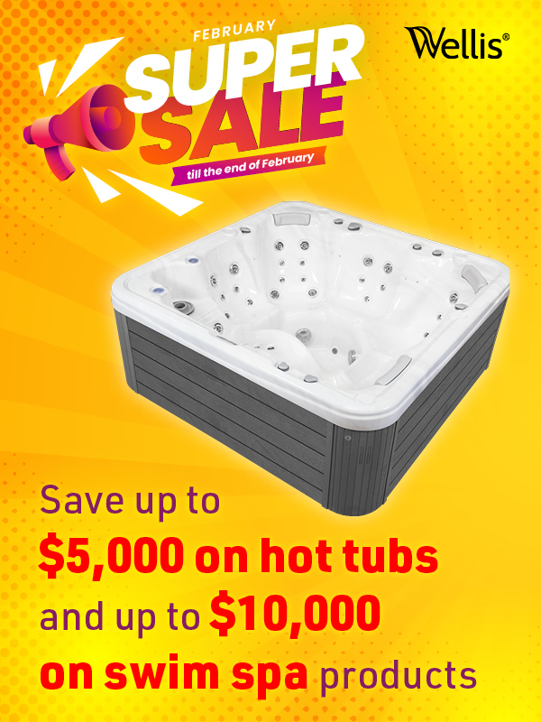 Quality Stoves & Spas - February Super Sale - Wellis Hot Tubs & Swim Spas. Save up to $5,000 on hot tubs and up to $10,000 on swim spa products
